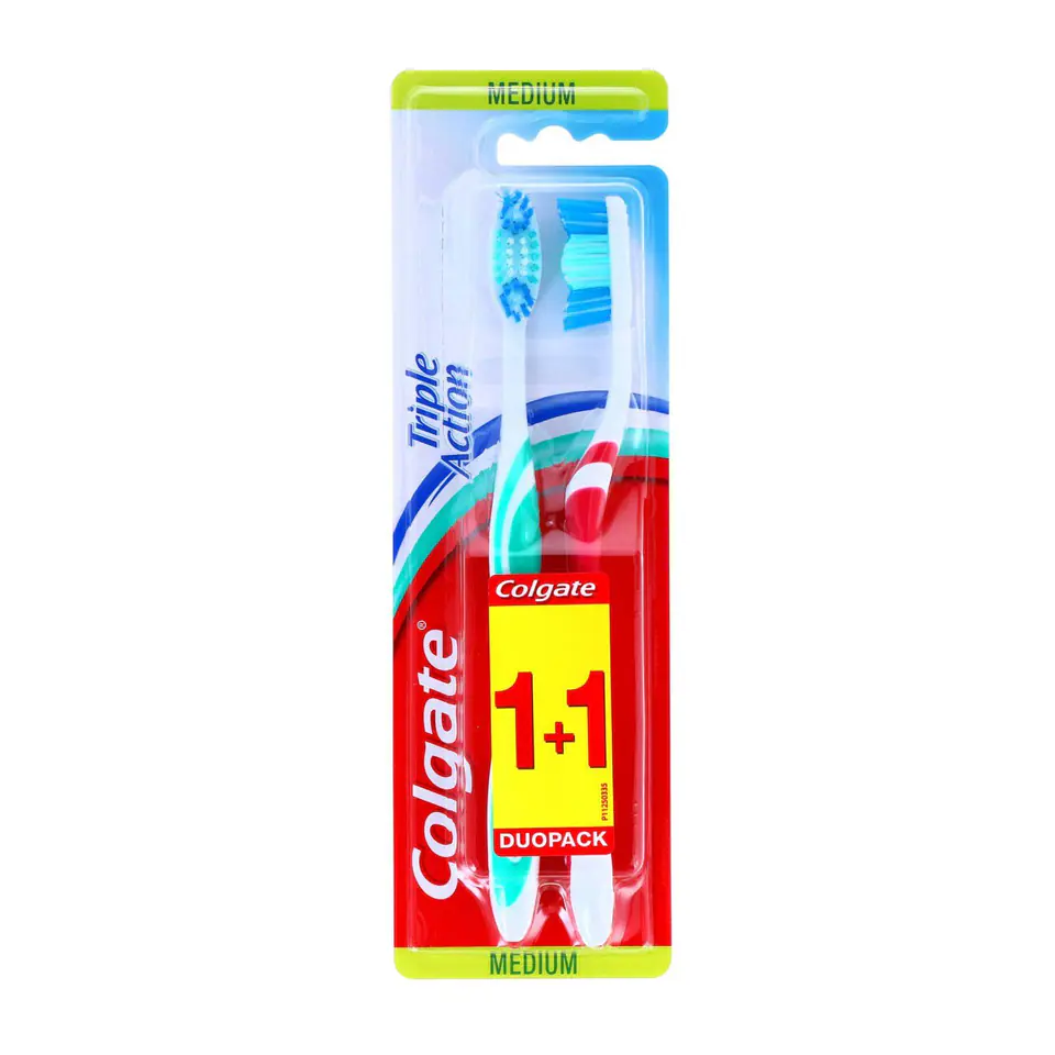 Colgate Toothbrush Triple Action Medium 2 Pack