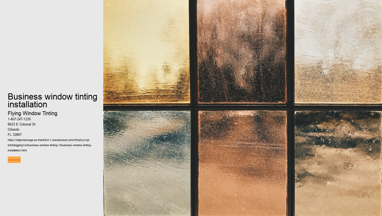 business window tinting installation