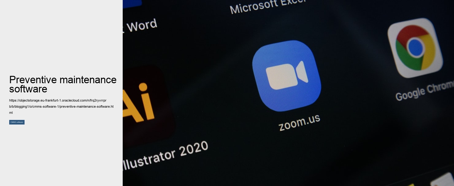 Preventive maintenance software